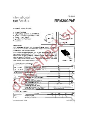 IRFI620GPBF datasheet  